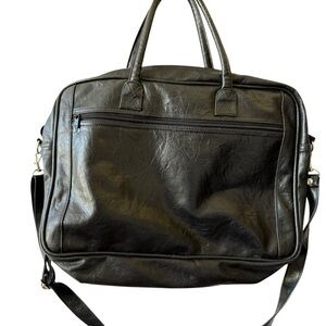 LEATHER LAPTOP TABLET BRIEFCASE CAREER TRAVEL PREPPY COLLEGE VERSATILE UNISEX